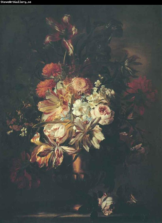 Abraham Brueghel Bouquet de fleurs dans un vase en bronze